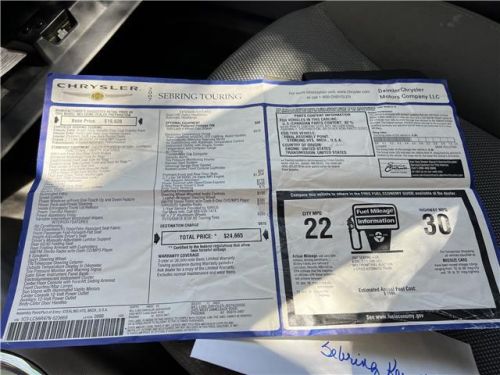 2007 chrysler sebring touring