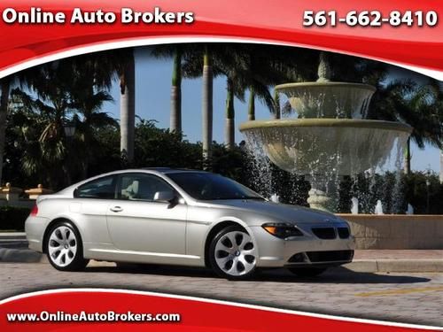 2006 bmw 650 sport pkg, nav, pdc, low reserve, carfax