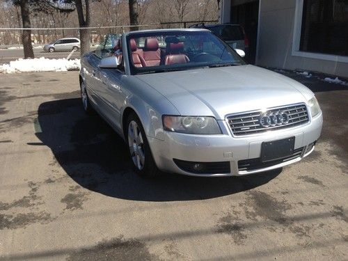 2004 audi a4 cabriolet 2dr-one owner-exotic red interior-quatrro-no reserve