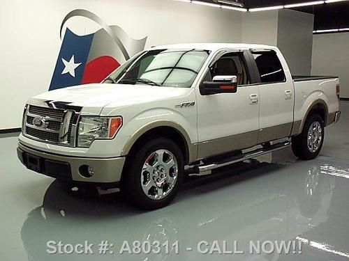 2009 ford f150 lariat crew climate leather 20's tow 68k texas direct auto