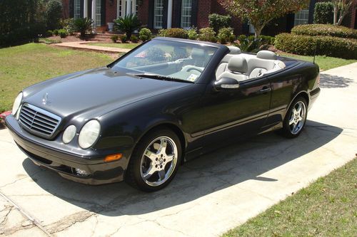 2003 mercedes clk320 convertible 56k miles black opal metallic amg wheels