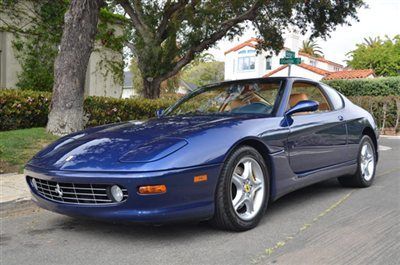 2000 ferrari 456. rare blue. tan interior. great condition. 28k miles.