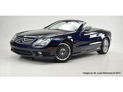 2003 mercedes sl55 amg tanzanite blue stone 1-owner 26.5k all stock + original