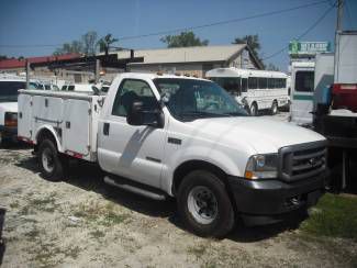 2002 white xl utility service mechanics work 7.3 powerstroke 1 owner fiber body