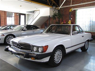 1989 mercedes benz 560 sl white rare one owner california car, last year model