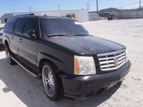 2003 cadilac escalade esv luxury third row seats black best offer awd 4x4 rims