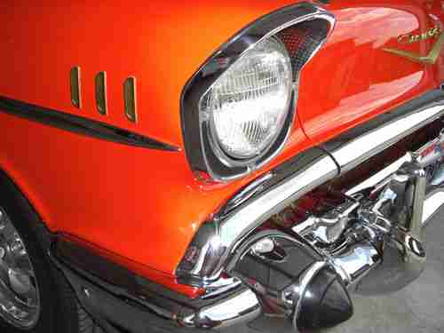 Classic 1957 Chevy Bel Air 2 dr. hardtop 150/210 . Red\White 10,500mi. Restored, image 12