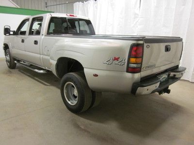 SILVER CHEVROLET SILVERADO 3500 CREW CAB DUALLY DIESEL AUTO 4X4 LEATHER LOADED, image 5