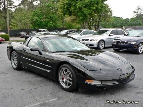 01 corvette z06 coupe 6 speed black black nice!