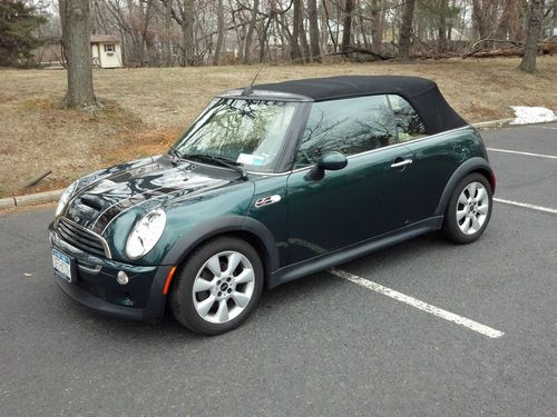 2005 mini cooper s convertable - british racing green metalic