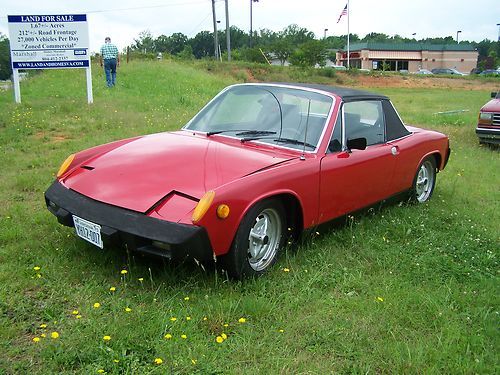 1975 porsche 914, red with black interior