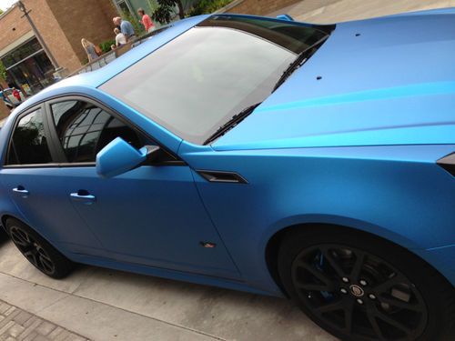 2011 cadillac cts v sedan 4-door 6.2l blue mate custom wrapped