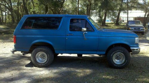 1990 ford bronco custom sport utility 2-door 5.0l police package, ex-fwc vehicle