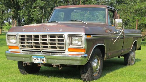 1979 ford f-250 xlt survivor! 460 v8! low miles! drive home! no reserve !!!