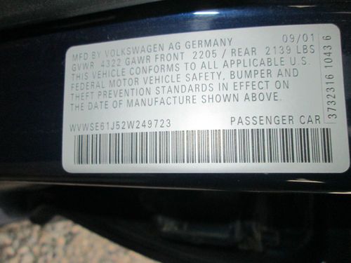 2002 Volkswagen Jetta GLS Turbo Wagon 4-Door 1.8L, image 13