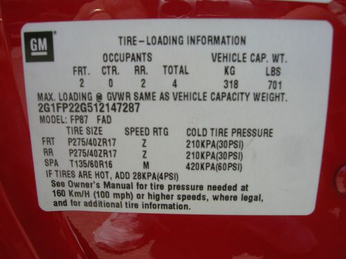 2001 CHEVY CAMARO Z28 SS  SUPER CHARGED 5.7L 6-SPD  T TOPS 15k, US $21,950.00, image 9