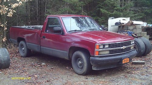 1989 chevy 2wd standard cab long box pickup 350 cid , 5 speed, work truck