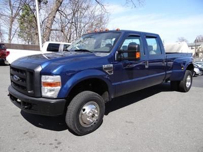 4wd crew cab 6.8l dual rear wheels blue 8 foot bed dually one ton gas engine