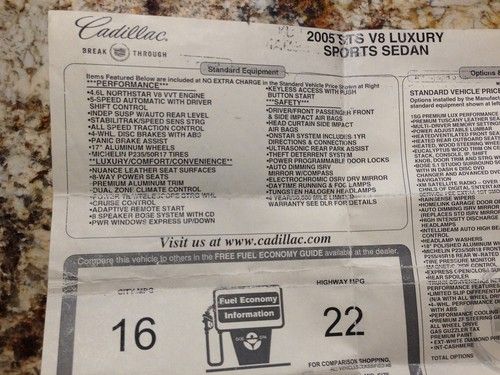 2005 Cadillac STS AWD V8, US $16,250.00, image 16