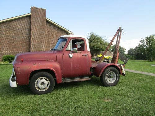 Old school 55 ford wrecker rat rod