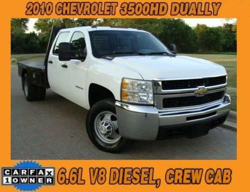 2010 chevrolet silverado 3500hd 4x4 crew cab 6.6l duramax. allison tx one owner