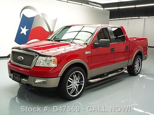 2005 ford f-150 lariat crew leather side steps 22's 68k texas direct auto