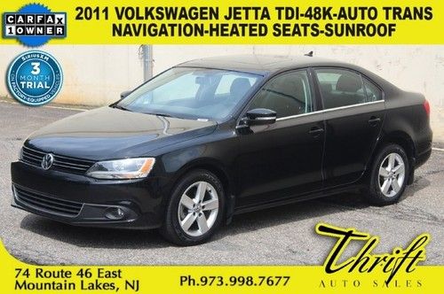 11 vw jetta tdi-48k-auto trans-nav-heated seats-sunroof