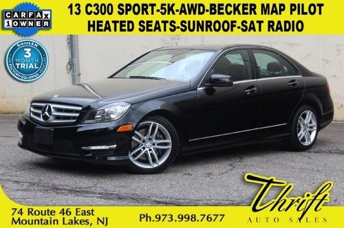 13 c300 sport-5k-awd-becker map pilot navigation-heated seats-sunroof-sat radio