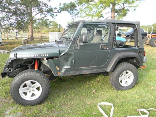 2004 jeep rubicon soft top with hard doors -production rock crawler -low reserve
