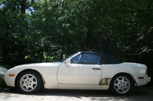 1990 porsche 944 s2 convertible white w blue interior, needs work, fixer upper