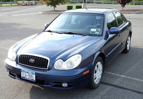 2002 hyundai sonata gl - 104k highway miles -v6 dark blue - exc cond! - no res!!