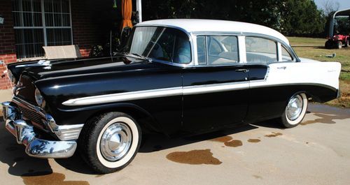 1956 chevolet bel air 4d all original except carborator runs great orig title