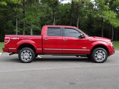 Red Platinum 3.5L EcoBoost Crew 4 door cab Black Leather 4x4 Certified Warranty, image 8