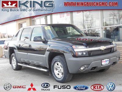 '02 chevy avalanche 5.3l v8 z66 on road pckg black w gray cloth interior