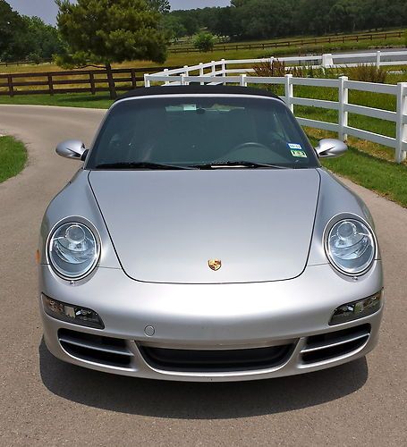 PORSCHE 911 CARRERA S CONVERTIBLE V6 SILVER WITH BLACK 3.8 LITERS SPORTS CAR MEN, image 5