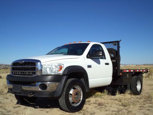 2008 dodge ram 5500 sterling bullet 4x4 flat bed cummins diesel 6 speed dually