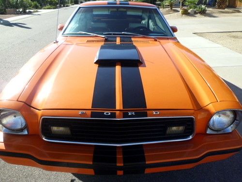 1977 ford mustang cobra ii 302 v8 factory 4-speed + a/c phoenix new no reserve!
