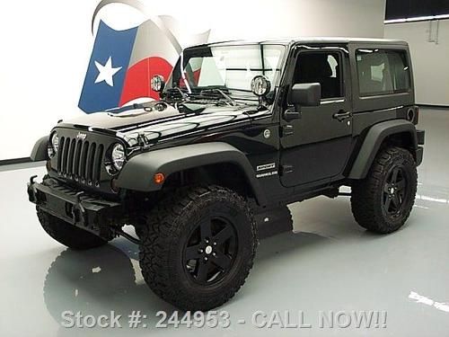 2012 jeep wrangler 4x4 sport convertible blk on blk 27k texas direct auto