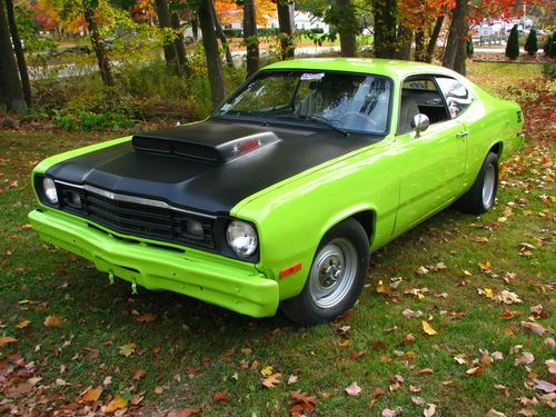 1974 duster 383 auto driver new paint lime green project priced to sell