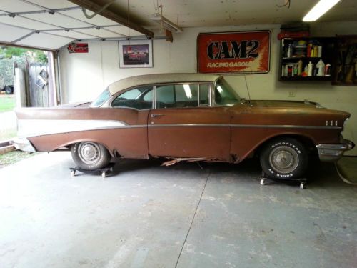 1957 chevy bel air 2 door hardtop barn find complete