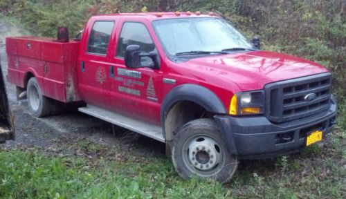 2005 ford f450 xl super duty crew cab with utility box work truck diesel