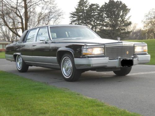 1990 cadillac fleetwood brougham de elegence! 5.7 v8 black/black  no reserve