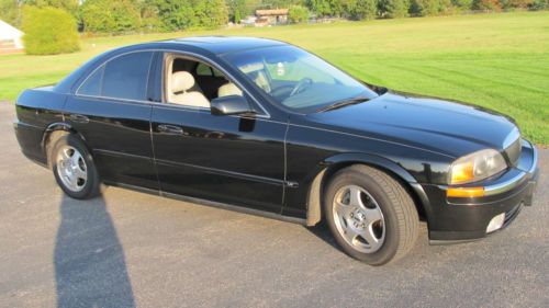 2000 lincoln ls black sedan 3.9 v8