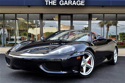 2003 ferrari 360 modena 3.6l 400hp v8 f1 trans, nero daytona over cuoio, only 7k