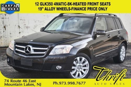 12 glk350 4matic-8k-heated front seats-19 alloy wheels-finance price only