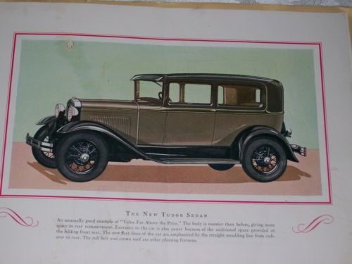 1929-30 ford model a dealer sales color brochure catalog