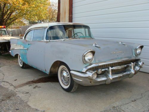 1957 chevy bel air sport coupe #match 283,auto,  orig paint, texas