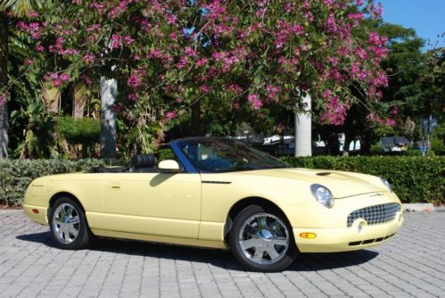 2002 ford thunderbird hard top convertible two-tone leather 17in chrome alloys