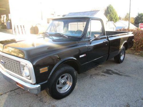 1972 chevy v8 black truck - see video for description