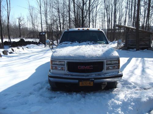 1995 gmc sle 3500 dually wht over blue